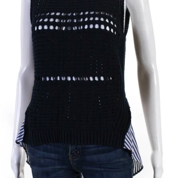 Veronica Beard South Beach Open Knit Sweater Tank-Mixed Media size small ($295) - Picture 2 of 4